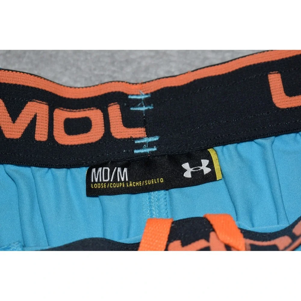 Under Armour Athletic Shorts Mens Medium Blue Loose Fit Basketball Gym Workout